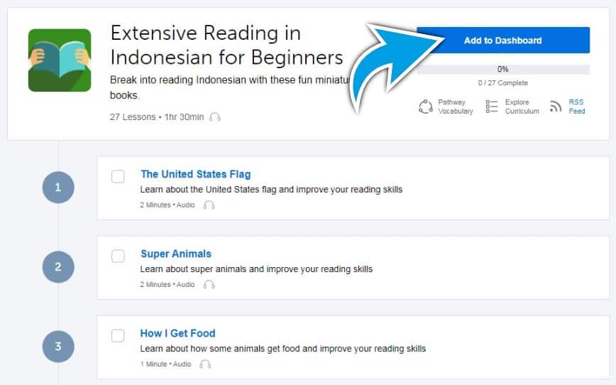 IndonesianPod101-Review-Example-Pathway-Add-To-Dashboard