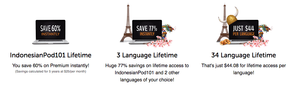 IndonesianPod101 Lifetime Account Promotion